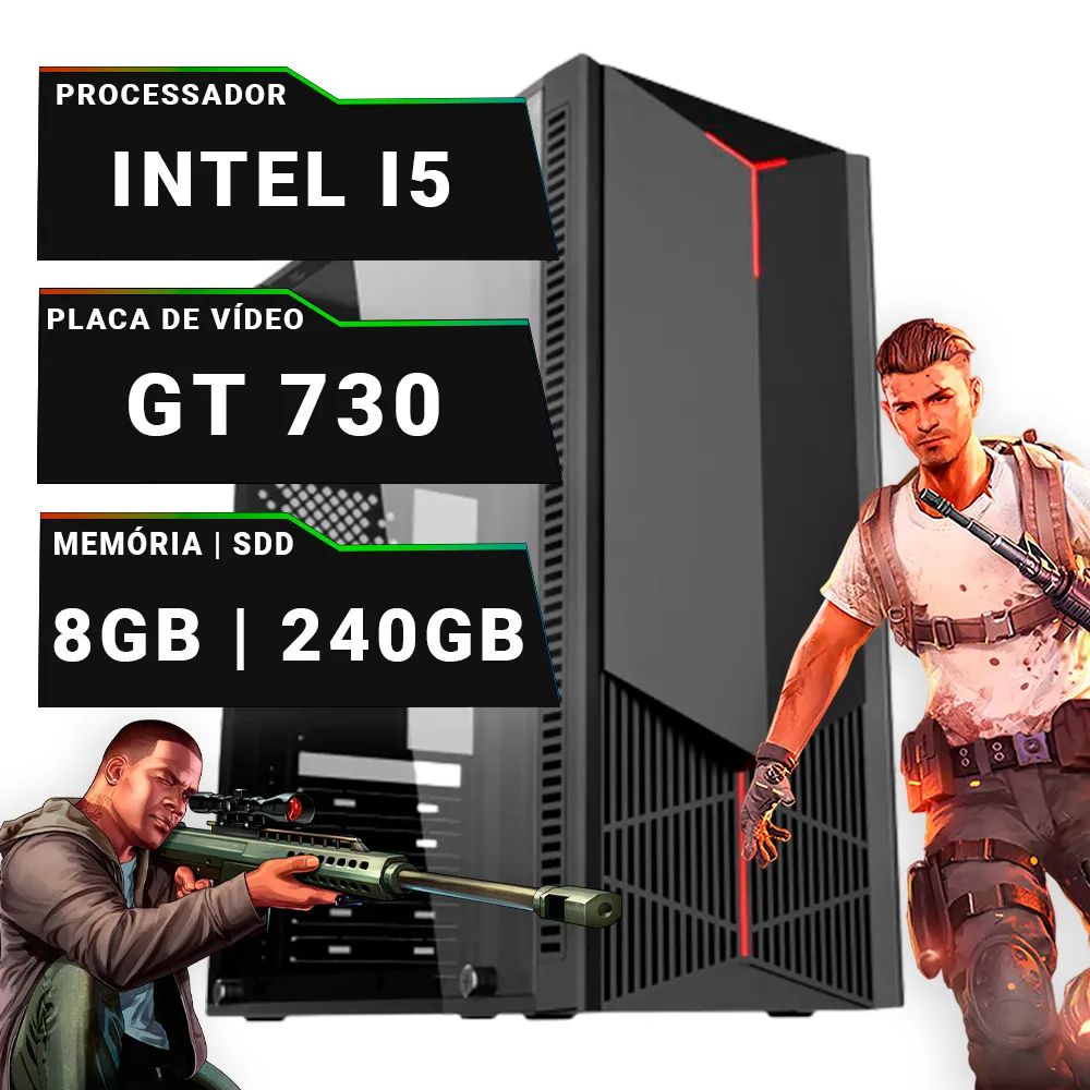 Cpu Computador Pc Gamer Barato Completo Amd - 8gb Ddr4 - Ssd