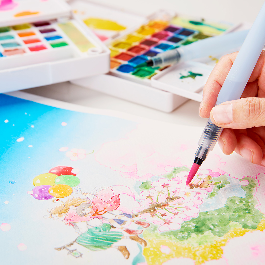 Refil De Aquarela Em Pastilha Koi Water Colors -GARANCA ROSA #027- Uso ...