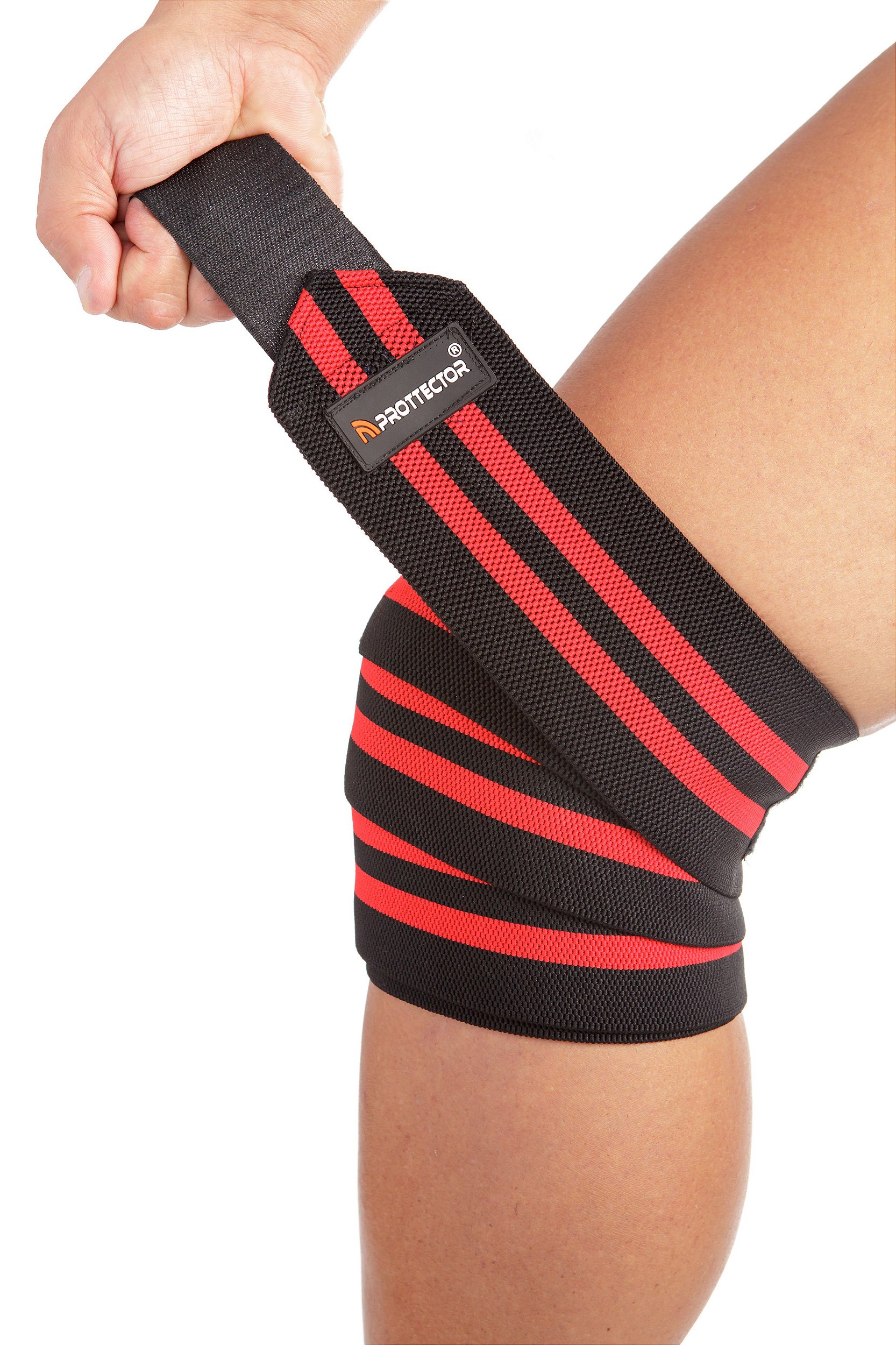Faixa elástica para joelho (par) - Prottector - Nocaute Suplementos | Força  e Saúde