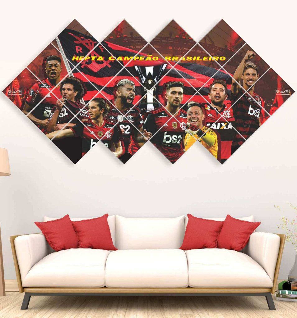 Quadro do Flamengo Heptacampeão Brasileiro 3d Mosaico 24 Peças - Paixão ...