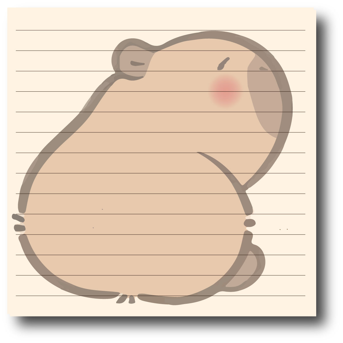 Bloco de notas Capivara, Capybara vários modelos 50 folhas Memo Pad ...