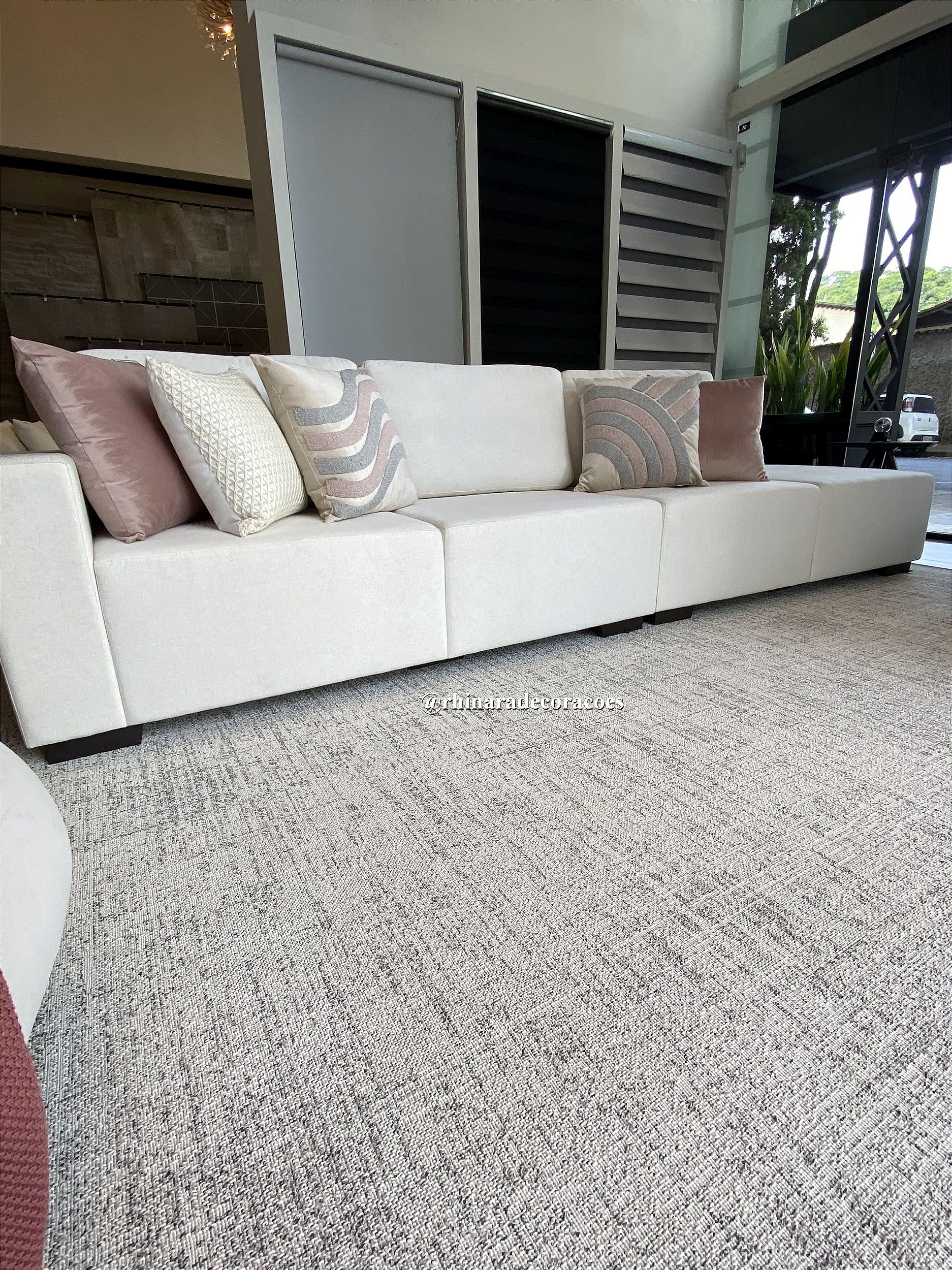 Tapete Sala/Varanda Externa Sisal Sintético Neutro Resistente