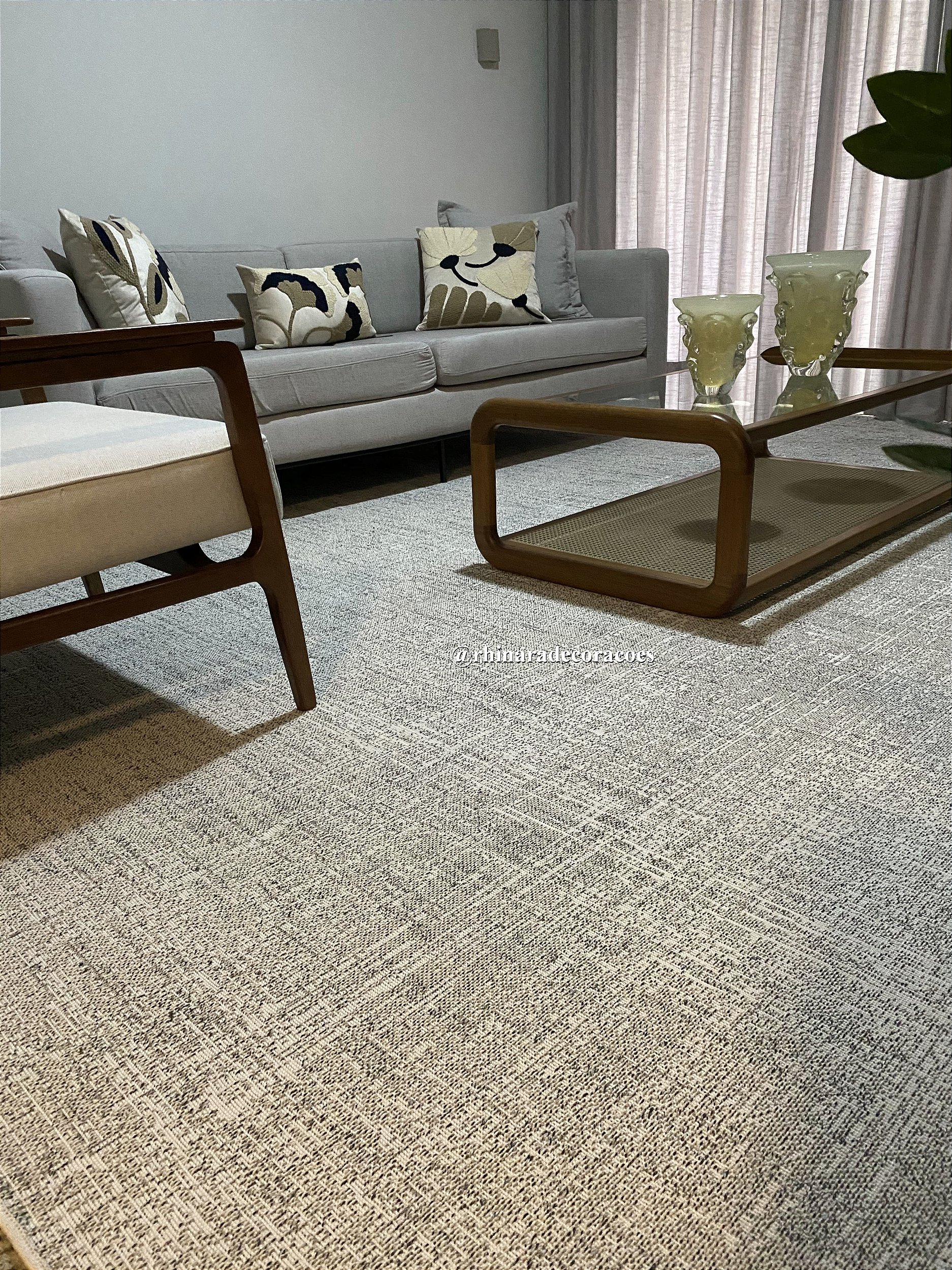 Tapete Sala/Varanda Externa Sisal Sintético Neutro Resistente