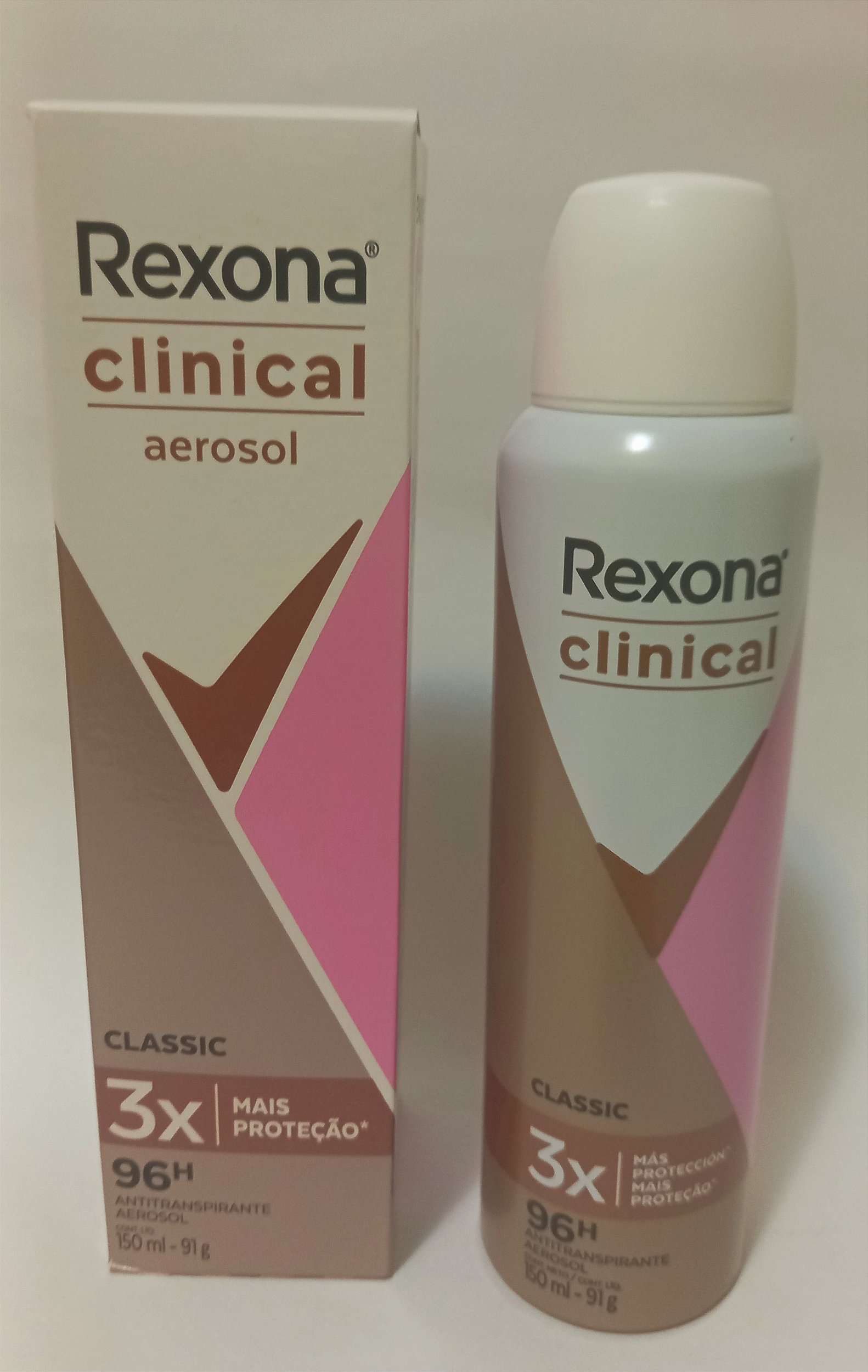Desodorante Aerosol Rexona Clinical Feminino Classic 91g