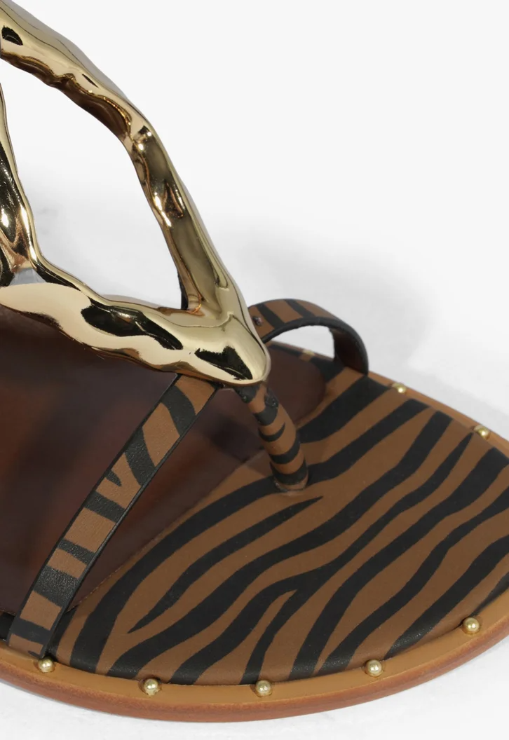 MULE SCHUTZ SALTO MEDIO COURO ZEBRA - Lojas Trend
