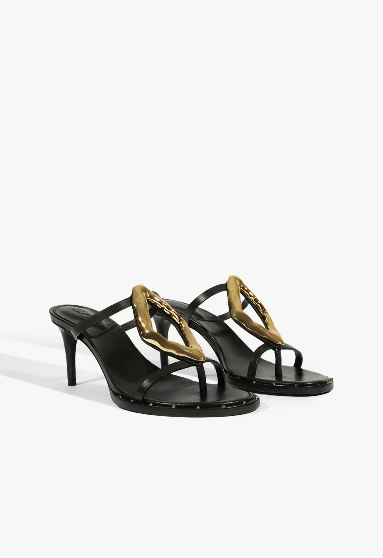 MULE SCHUTZ SALTO MEDIO COURO PRETO - Lojas Trend