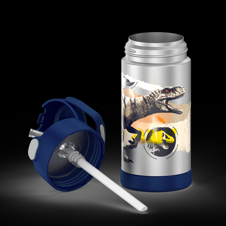 Garrafa de Água Thermos Funtainer Jurassic World 355ml JH Baby Store Loja Oficial do Bebê e