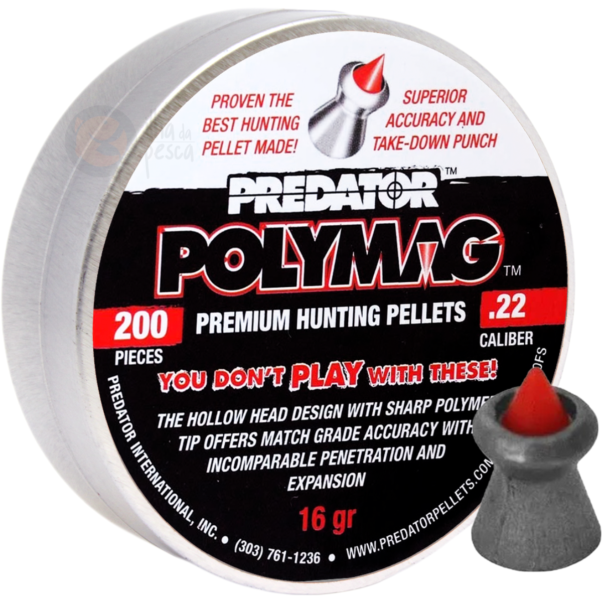 Chumbinho JSB Predator Polymag 5.5mm - 200 Unidades - ILHA DA PESCA