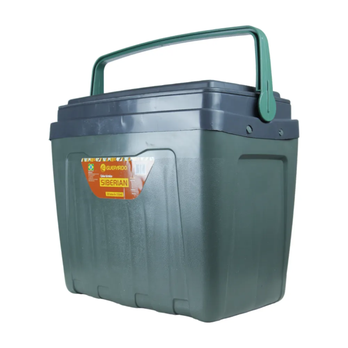 Caixa Térmica Guepardo Siberian Verde - 25 Litros - ILHA DA PESCA