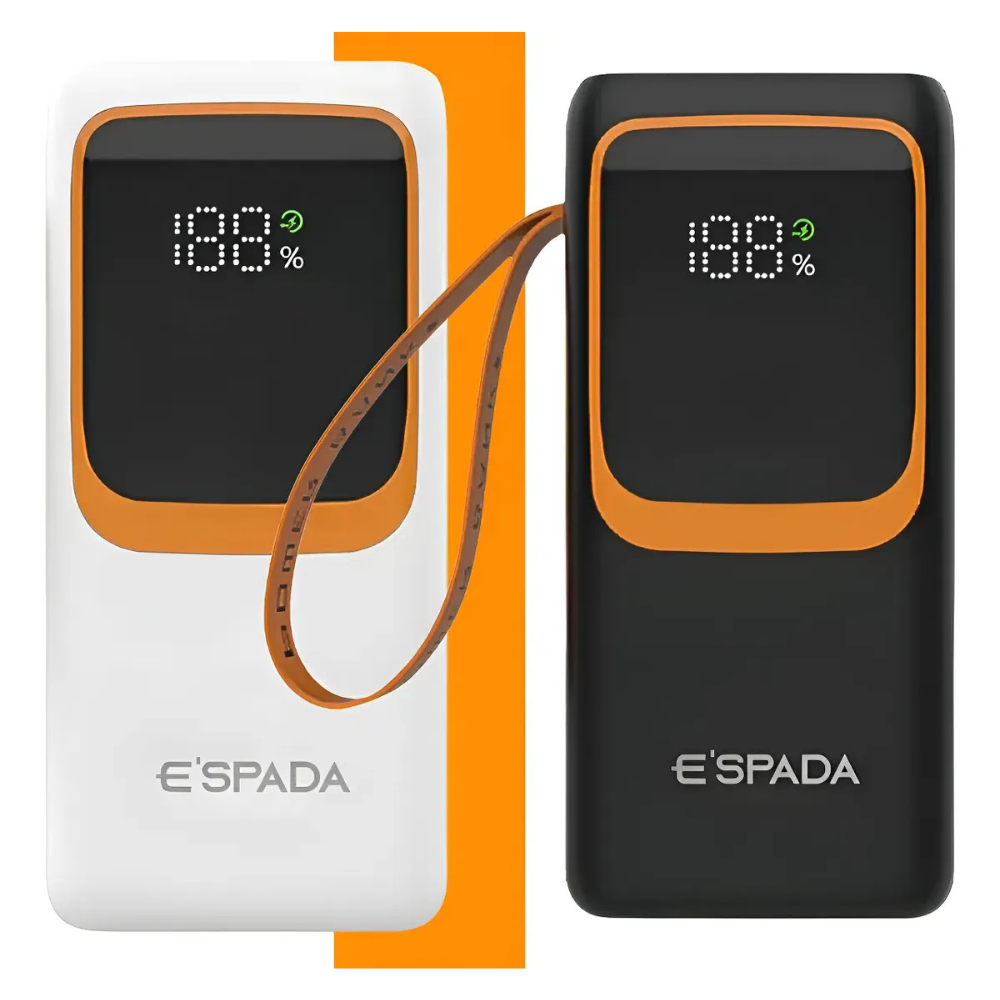 Carregador Portatil Digital 4 Usb 2 Tipo C 22.5W 30k MAH BTE-46E Espada ...