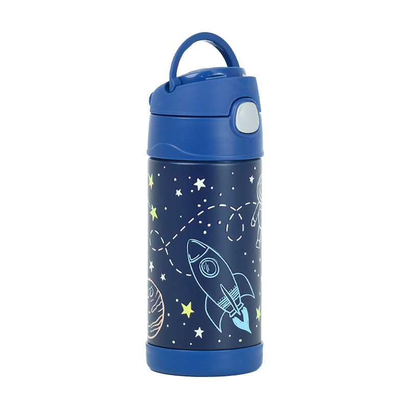 Garrafa Térmica Thermos Funtainer F401 Astronauta Azul 355ml Ju Baby