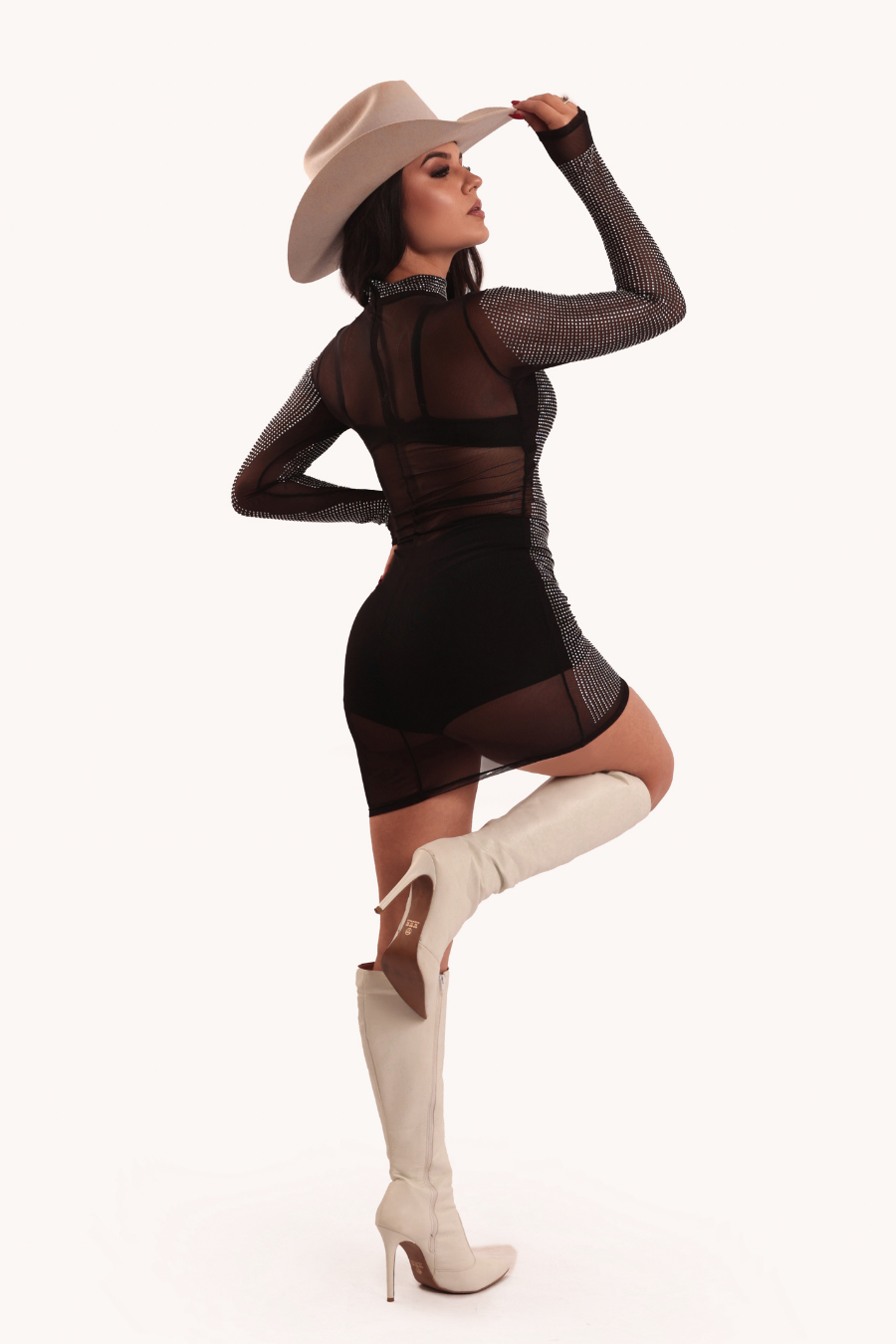 Vestido Tule Glow Strass Texas Ranch Jeans Texas Ranch Jeans