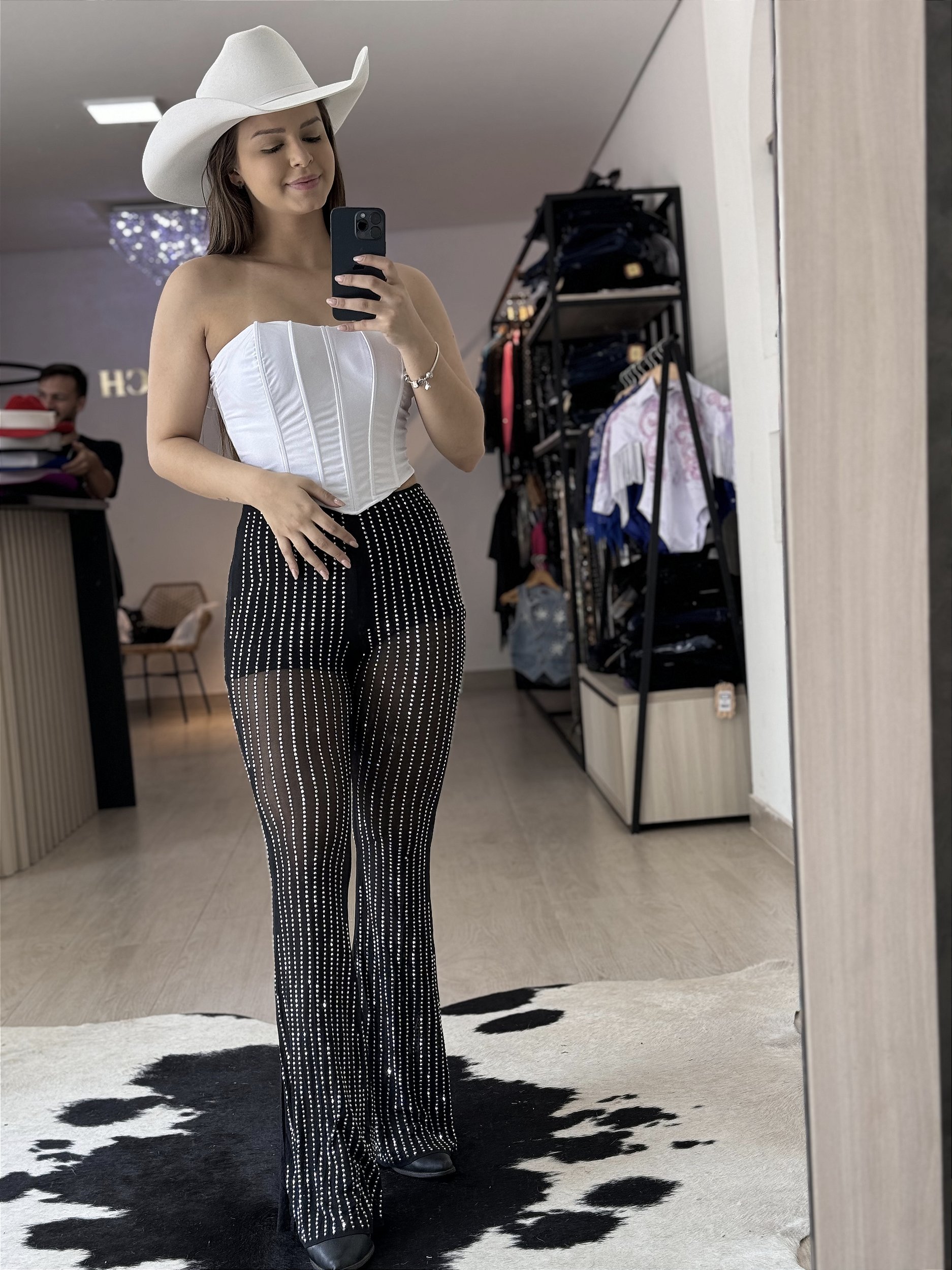 Calça Tule Silver Shine Texas Ranch Jeans Texas Ranch Jeans