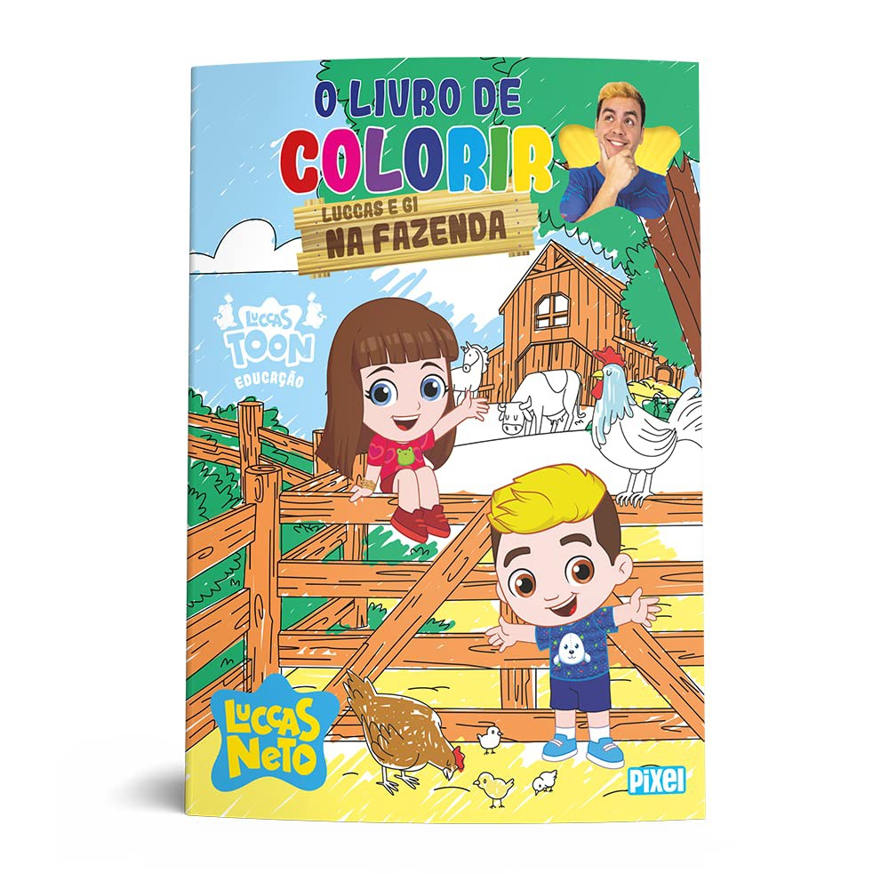 O livro de colorir Luccas e Gi no circo