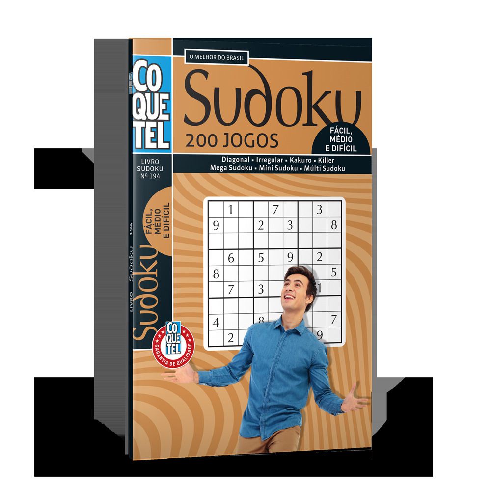 Livro Coquetel Sudoku FC/MD/DF Ed 198