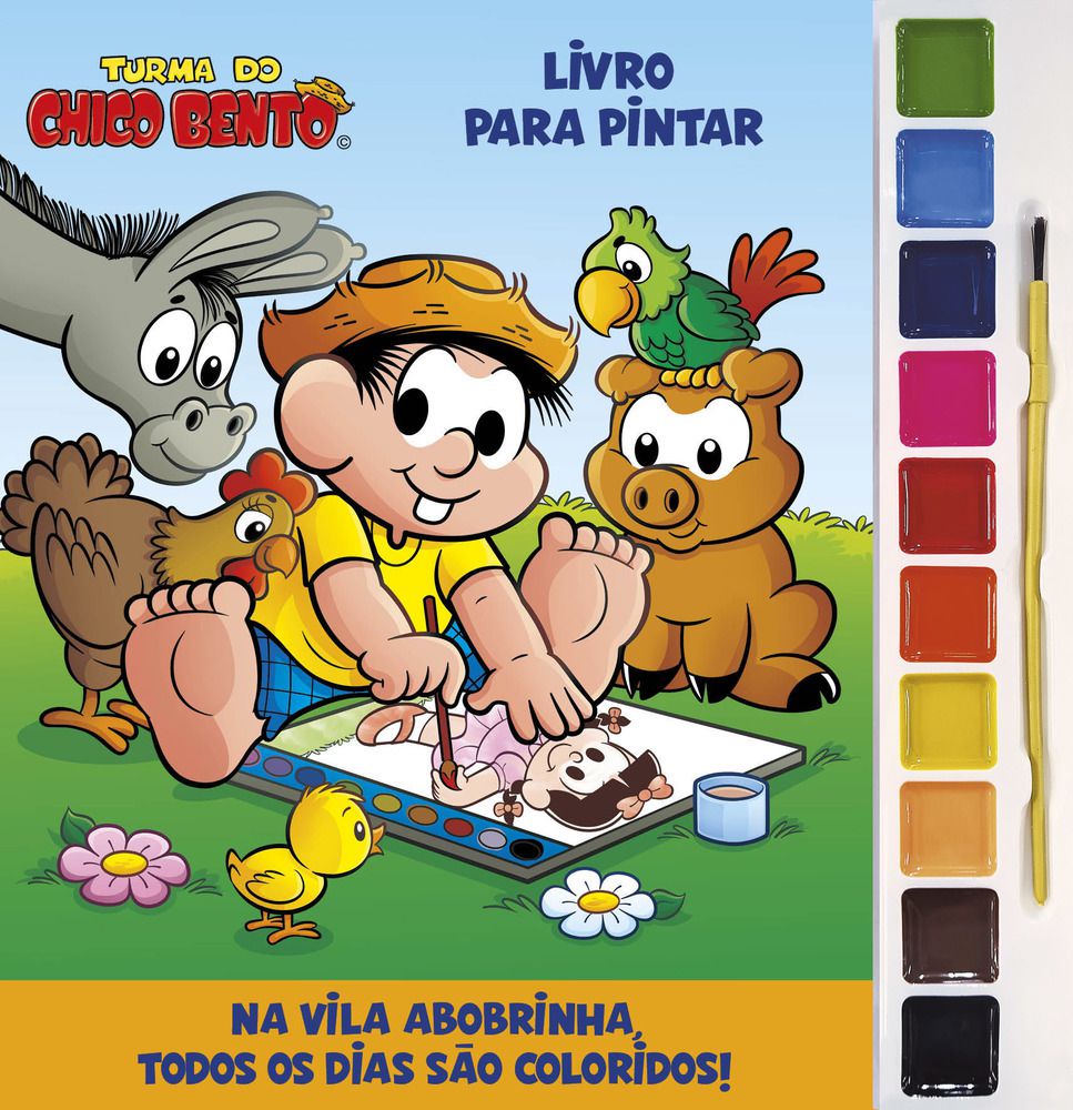 Turma Da Mônica Livro Para Pintar Com Aquarela - Chico Bento - SBS