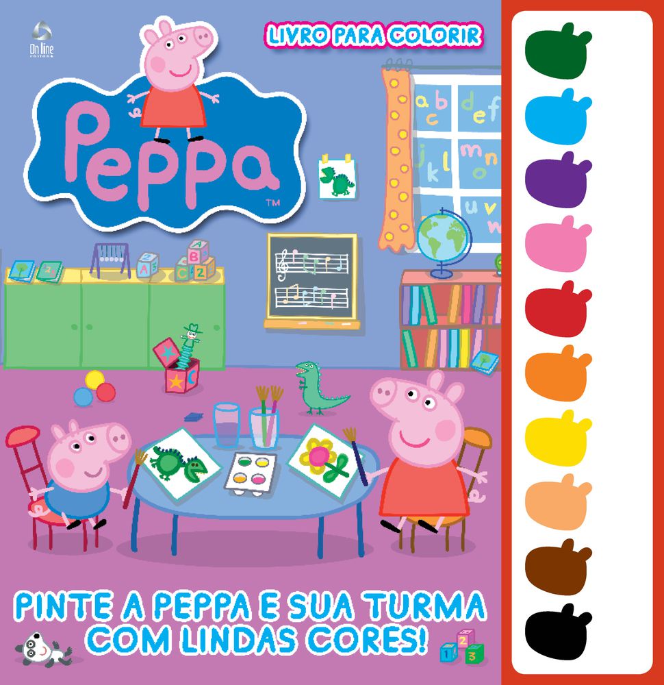Pintando a Porquinha Peppa  Colorir desenhos da Porquinha Peppa 