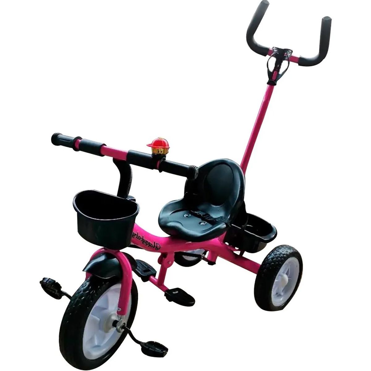 Triciclo Infantil com Capota Haste Empurrador com Pedal Motoca 2