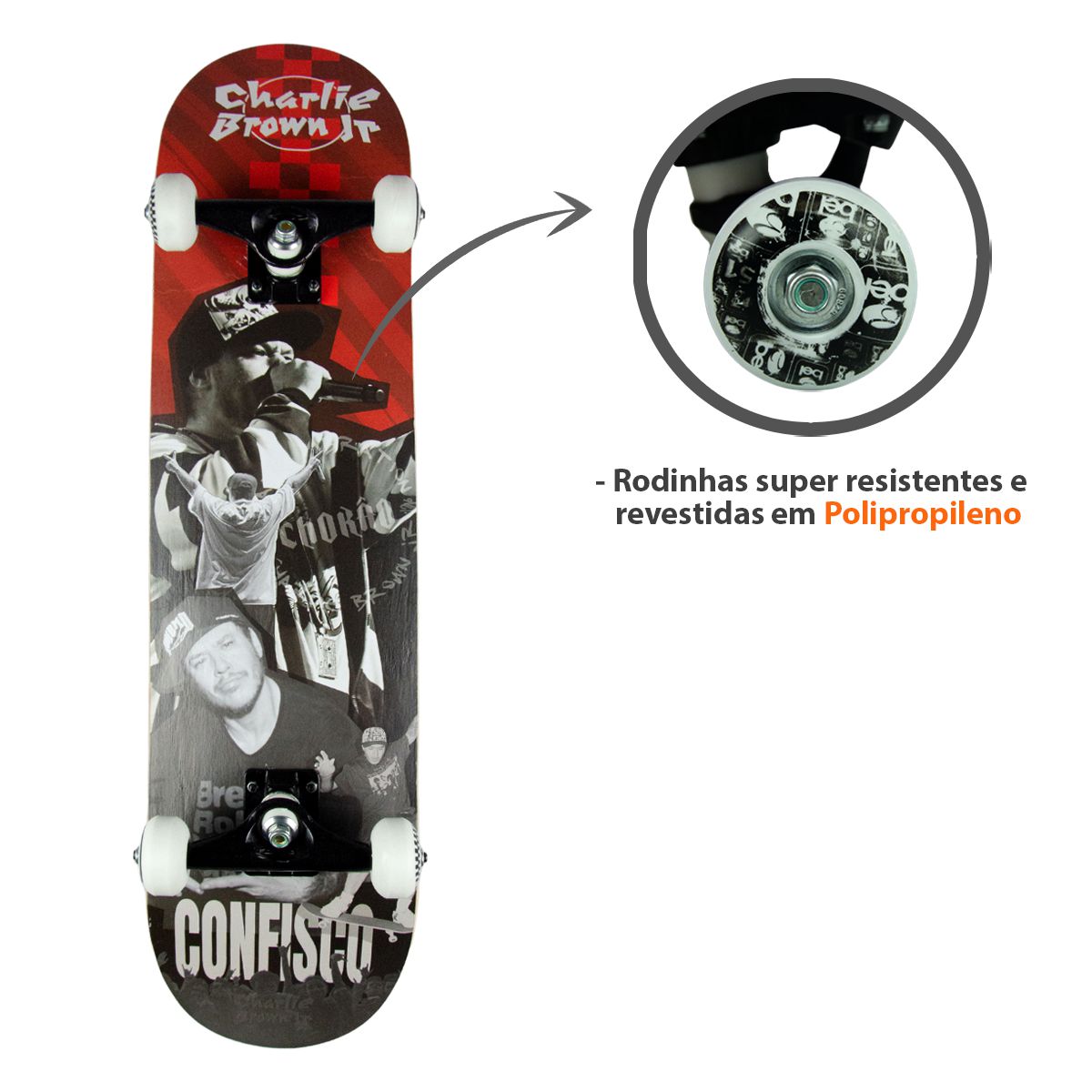 Skate Pró Charlie Brown Jr Vermelho - Bel - Auto Equip