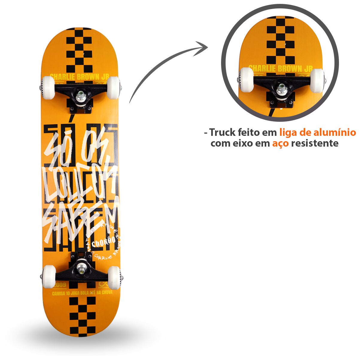 Skate Kronik Charlie Brown Jr. Só Os Loucos Sabem - Bel - Auto Equip