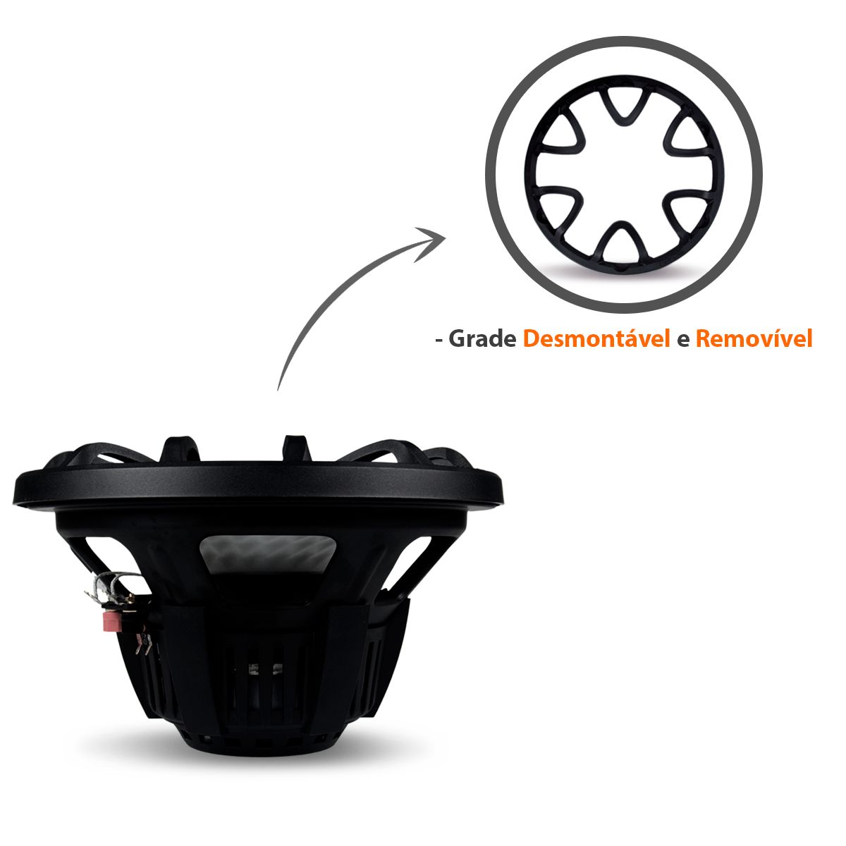 Alto-falante UXP12-D4 LED RGB - Bravox - Auto Equip