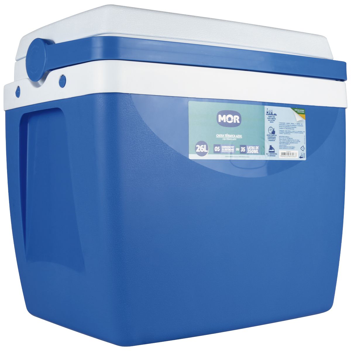 Caixa Térmica 26L Azul c/ Branco - Mor - Auto Equip