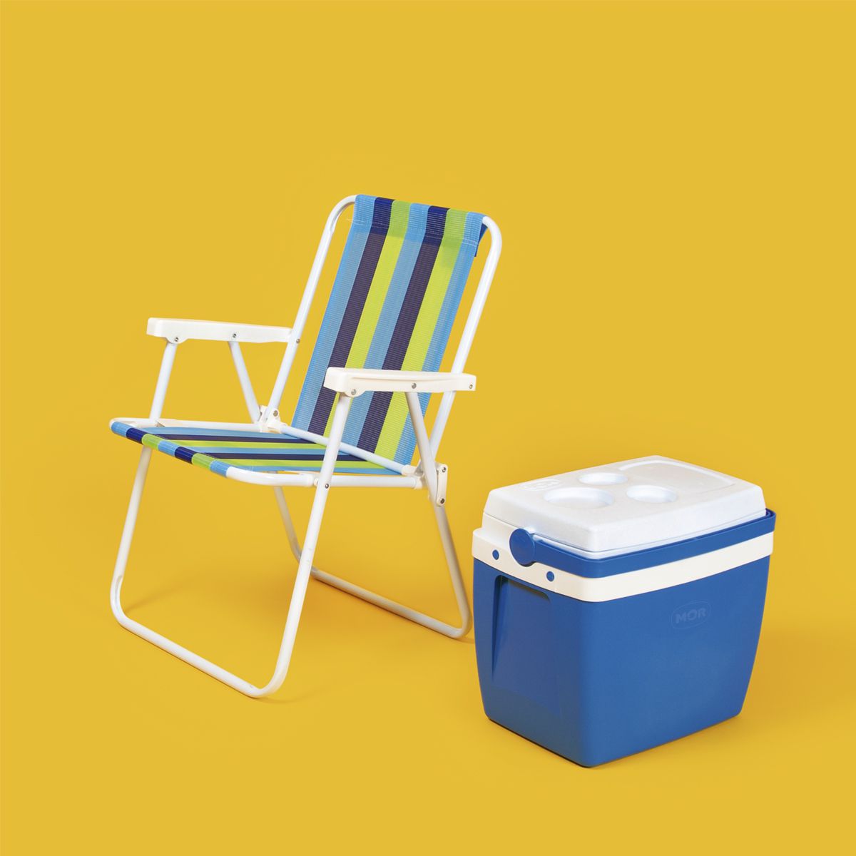 Caixa Térmica 26L Azul c/ Branco - Mor - Auto Equip