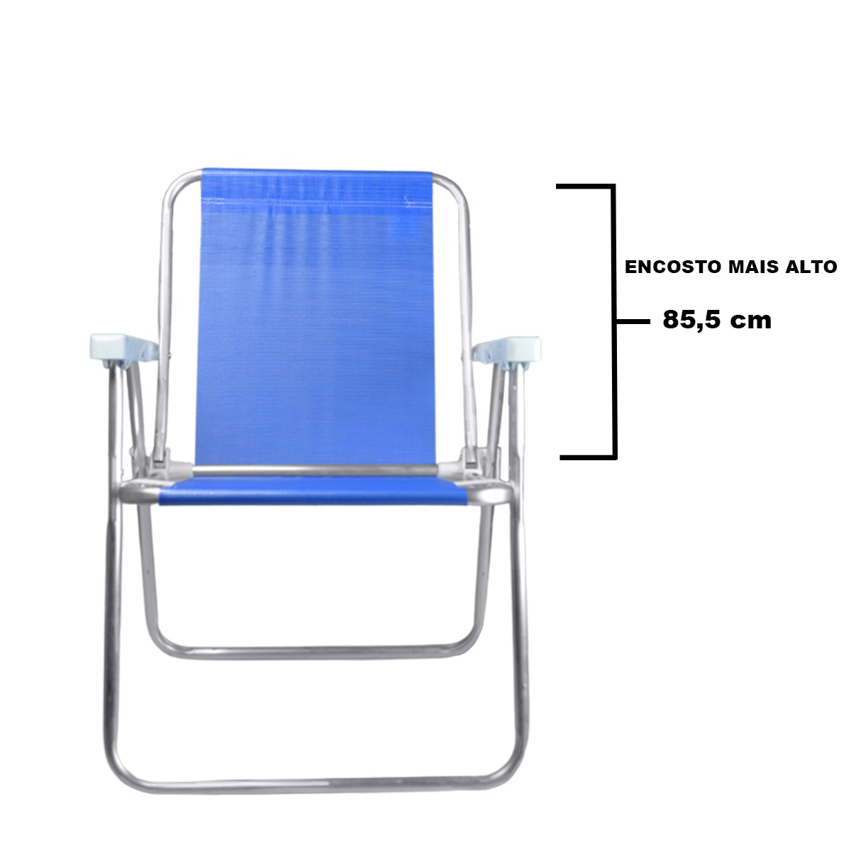 Kit 2x Cadeiras de Praia Alta Alumínio Sannet Azul - Mor - Auto Equip