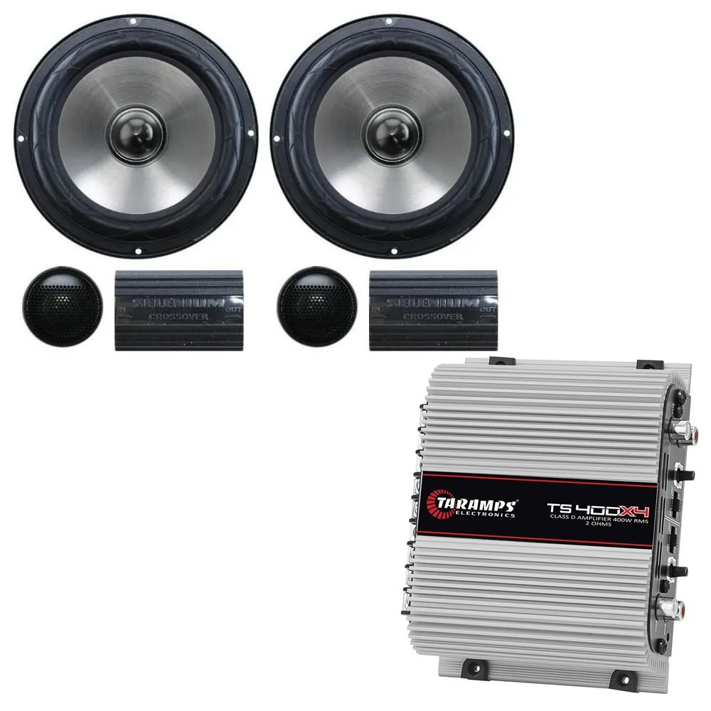 Kit Alto-falante Duas Vias 62V2A + Módulo de Potência TS400D 4-OHMS(4CN) -  Taramps - Auto Equip