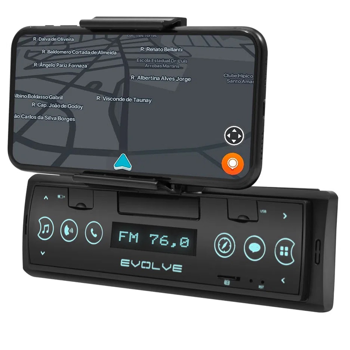 MP3 Player P3352 Automotivo Full Touch 1 Din com Tela LCD