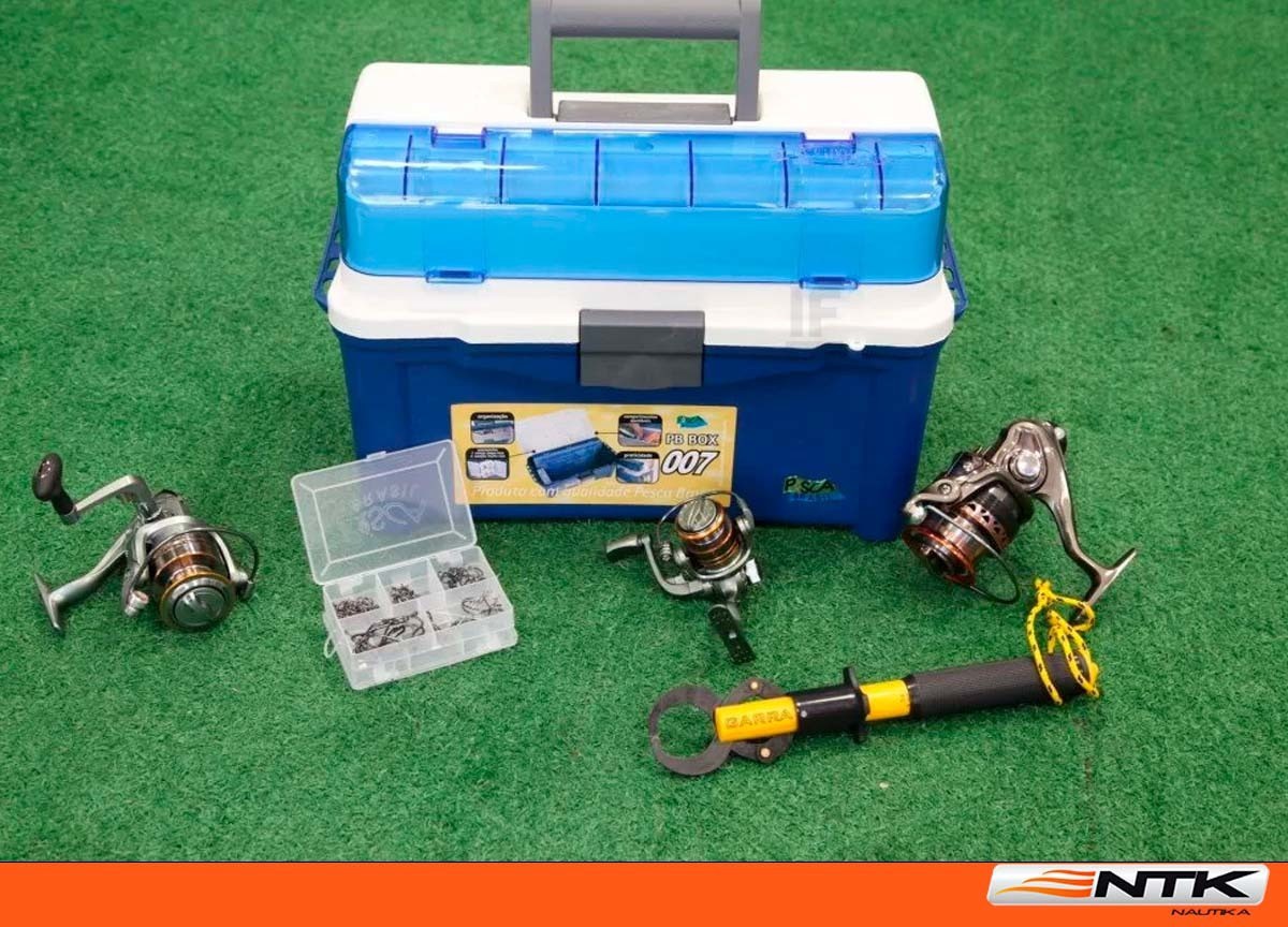 Maleta para pesca PB Box 007 da Pesca Brasil com 3 estojos e
