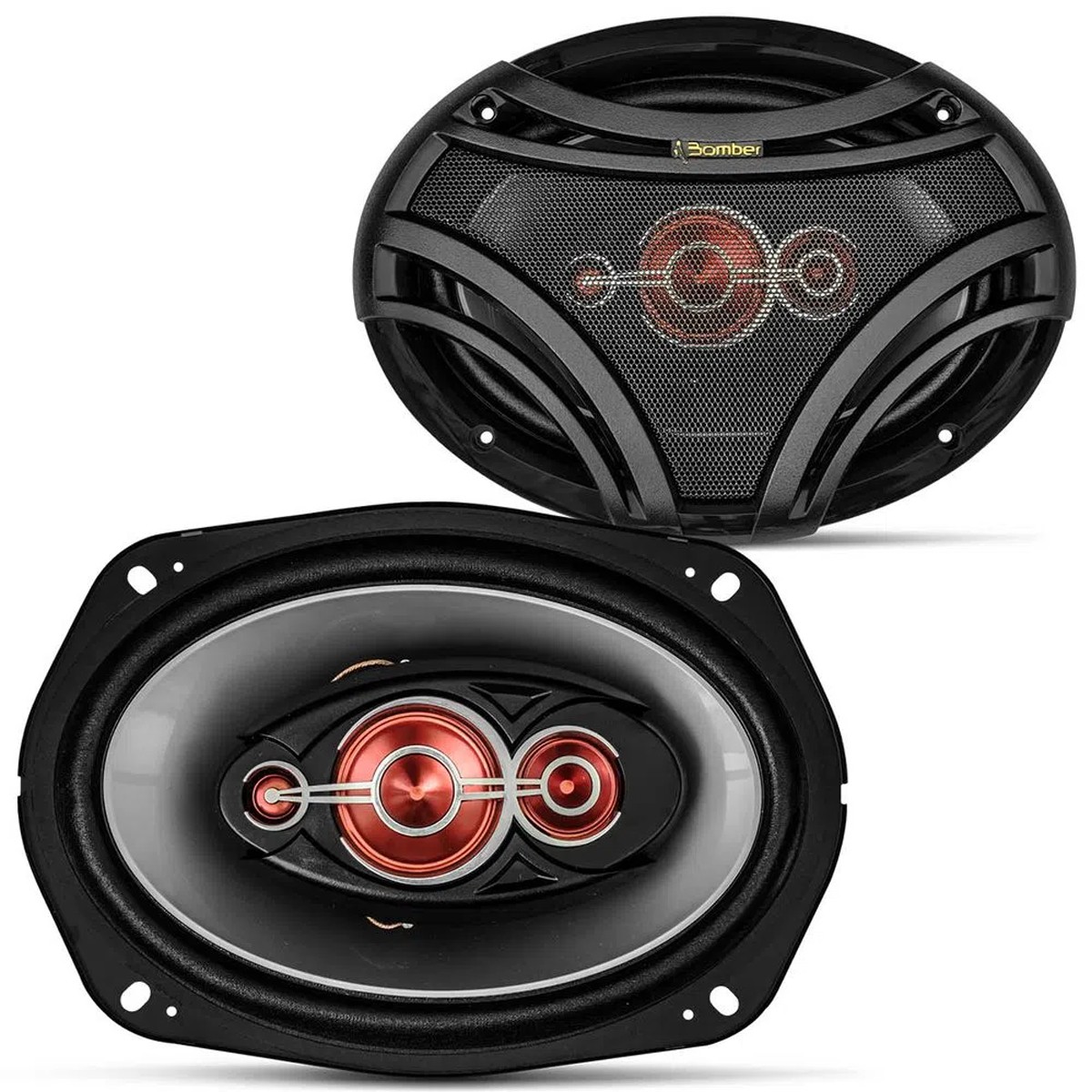Par de Alto Falantes Quadriaxial 6x9 Polegadas 250W RMS 4 Ohms