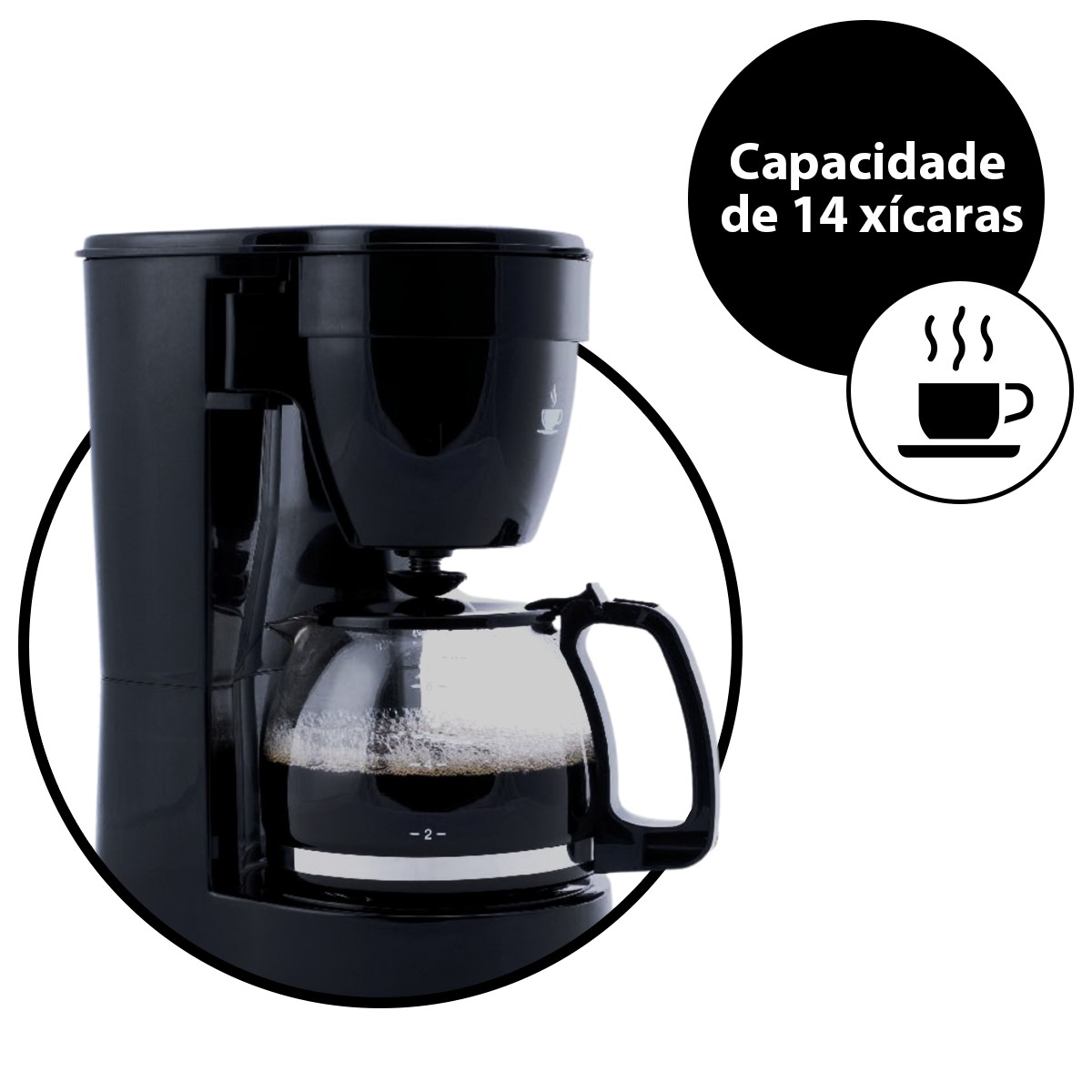 Cafeteira Elétrica 14 Xícaras Café Amvox Nova com Colher Dosadora