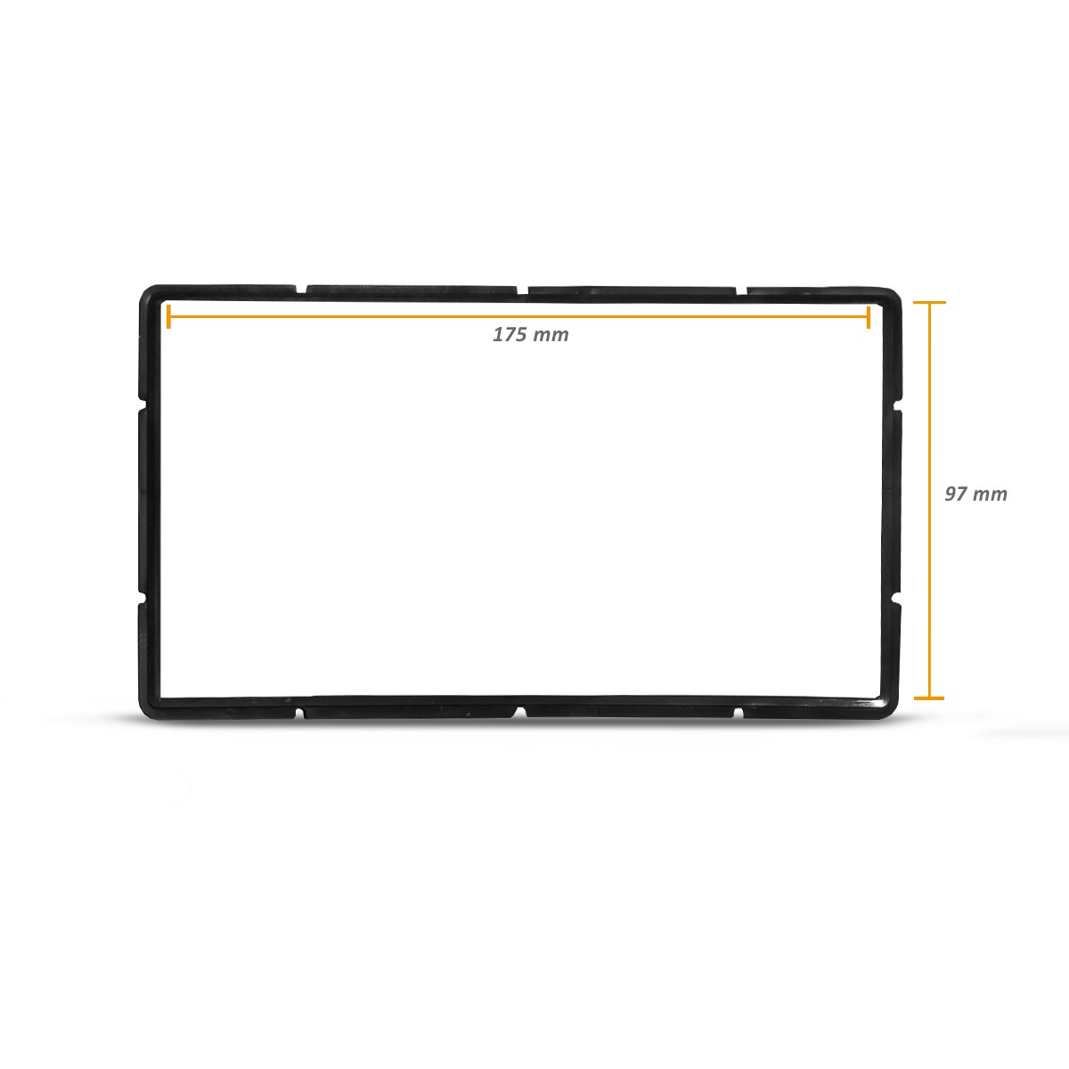 Moldura 2 Din Painel T-Cross, Polo e Virtus 2018 a 2022 Black