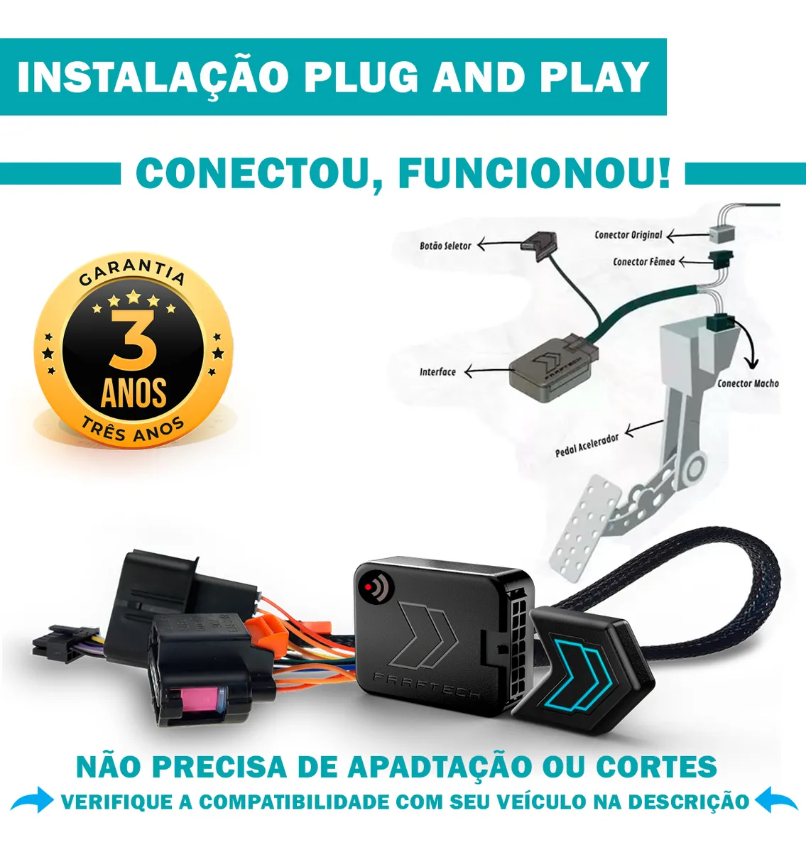Shiftpower 6.9+ 5.0+ 4.0 Chip Potência Performance Faaftech