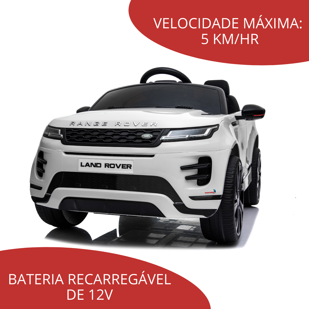 Carrinho Carro Elétrico Infantil Land Rover Evoque Controle RemotoMp3 ...