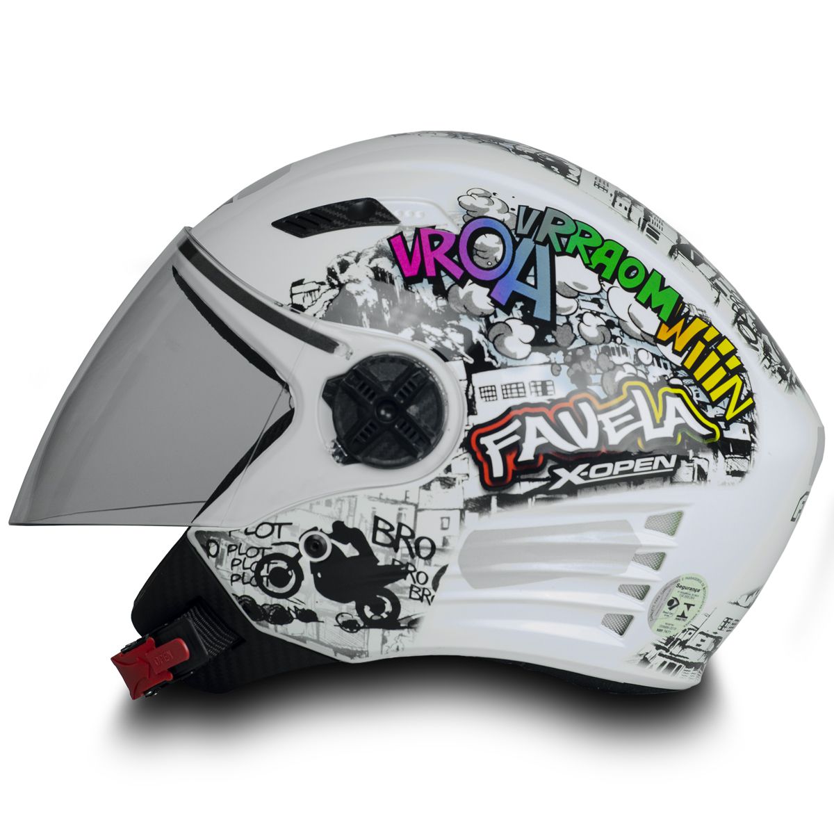 Capacete X Open Favela - Fw3 - Auto Equip