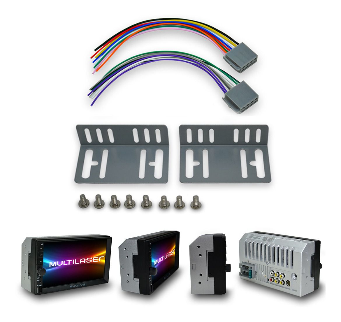 Multimídia DVD 7 Polegadas Mp5 Multilaser Evolve GP350 Mirage