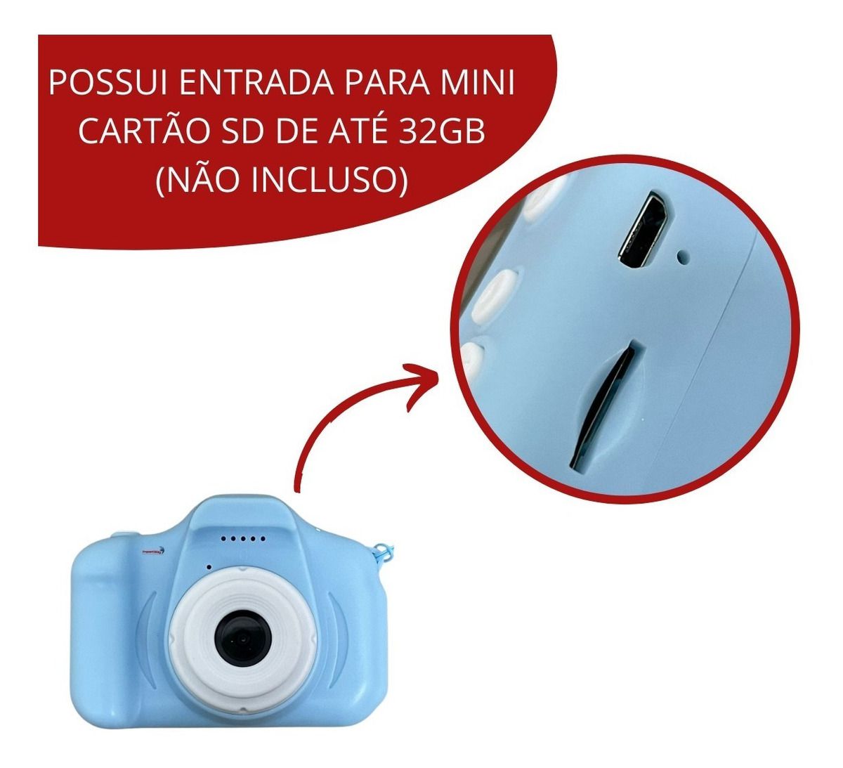 CAMERA INFANTIL DIGITAL AZUL BW169AZ - Auto Equip