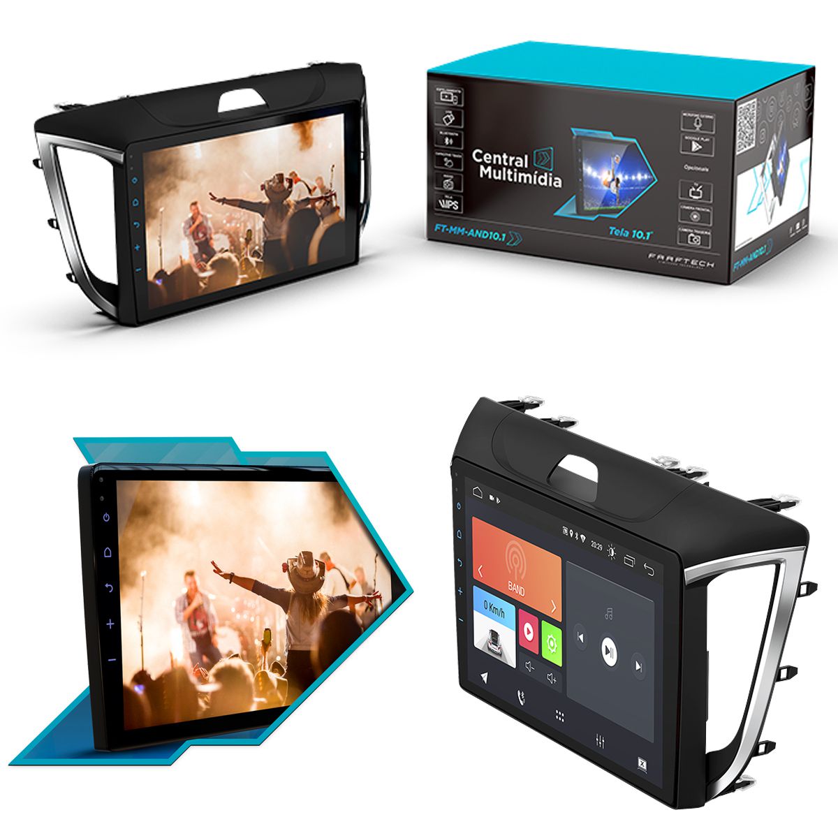 Multimídia DVD 10 Polegadas Android FT-MM-AND10.1 HY2 - Faaftech - Auto ...