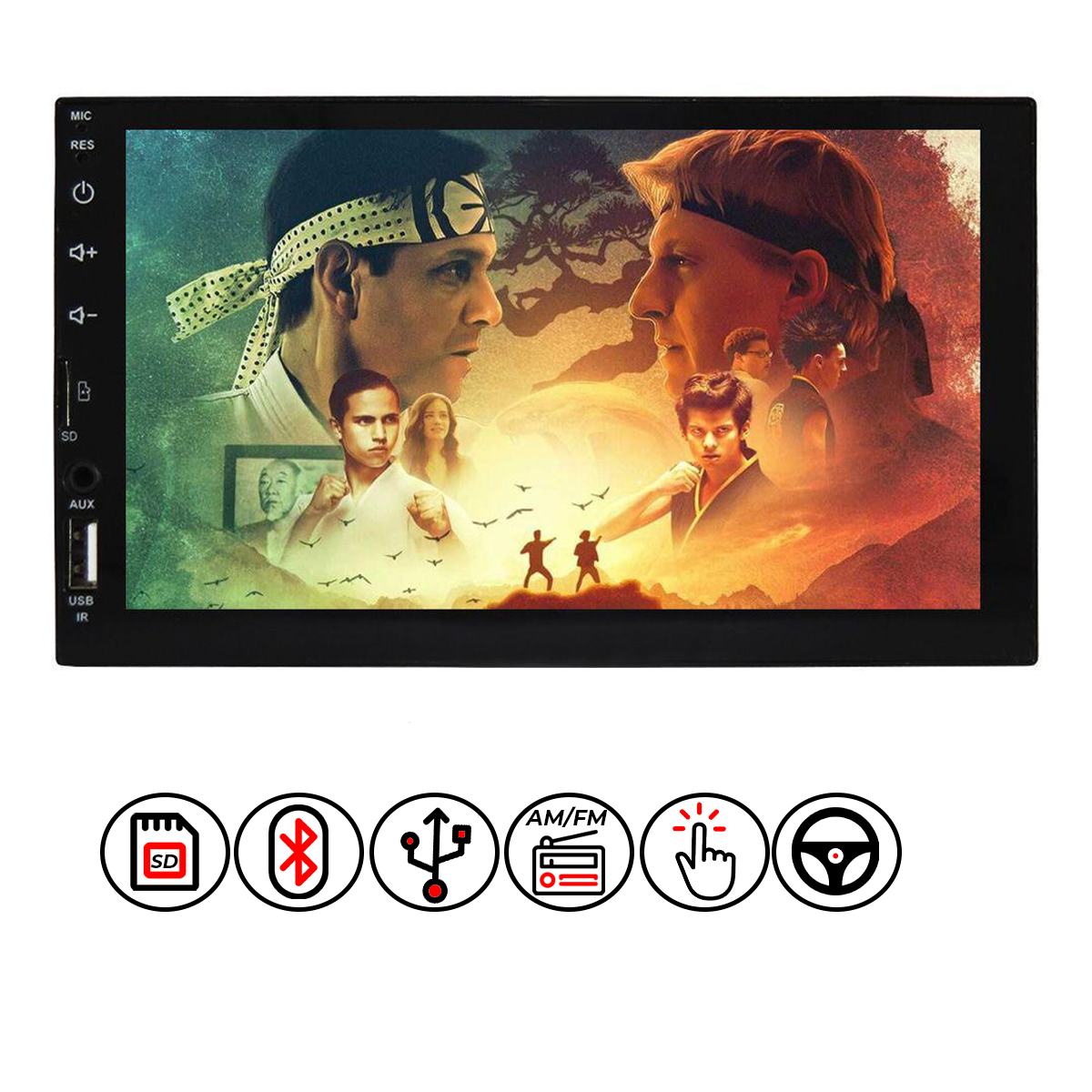 Multimídia DVD MP5 7 Polegadas com Bluetooth e Espelhamento de Celular ...