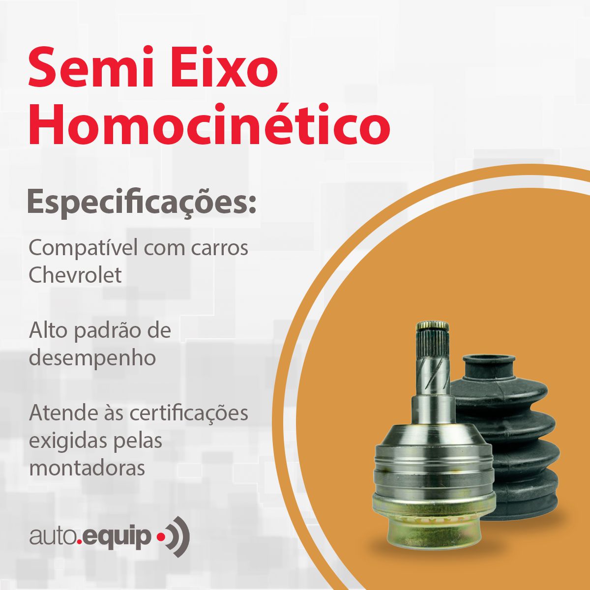 PONTEIRA DO SEMI EIXO HOMOC. PARA VEICULOS IPANEMA 89/97 KADETT 89