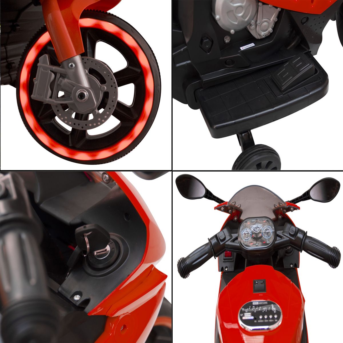 Mini Moto Infantil Elétrica Menino Menina 6v Vermelho - Importway