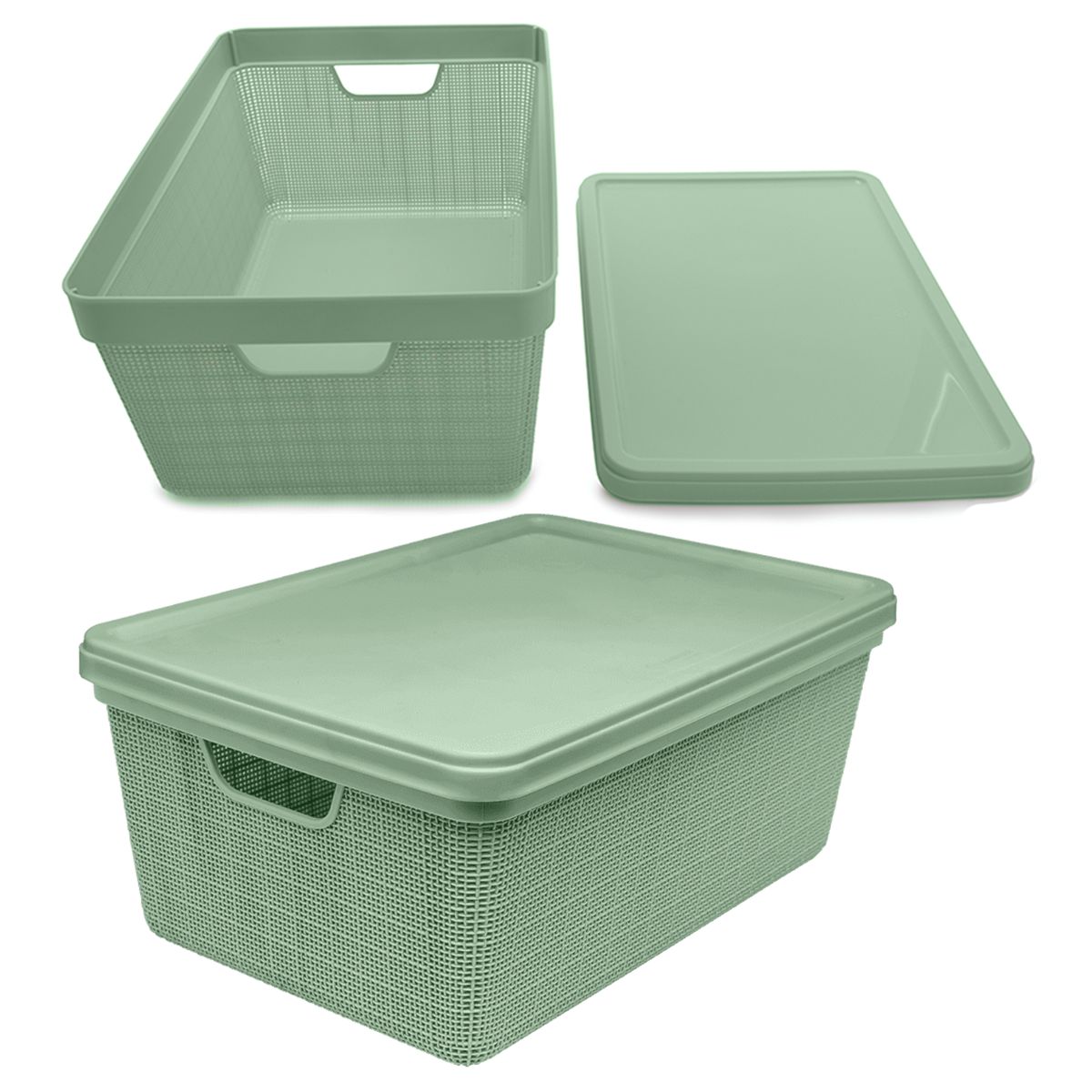 Caixa Organizadora Jaguar Verde Menta Capacidade De 15 Litros