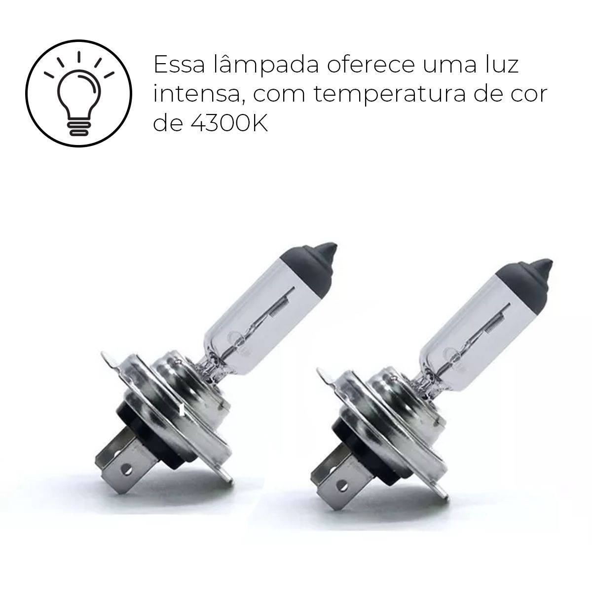 Lâmpadas Standard 2 Peças Linha Code 12V Encaixe H7 Potência 55W