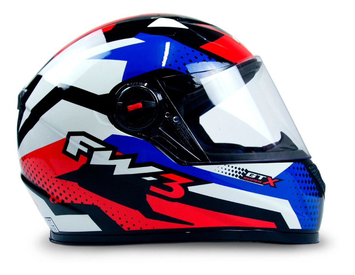 Capacete Fechado GTN Com Casco ABS Resistente Abertura Em 2