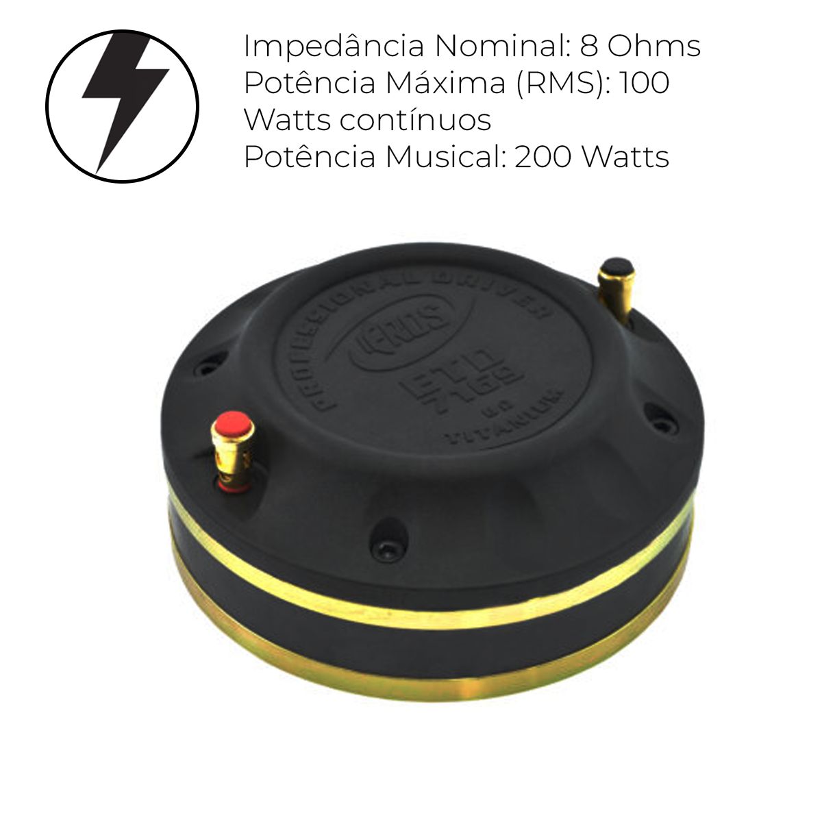 Driver Titanium Eros Potência De 100W RMS Garganta 50mm E