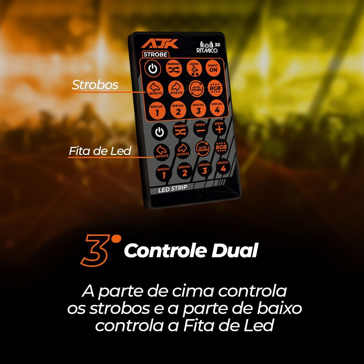 Central Strobo Ritmico 30 38 Mil Combinações Diferentes Controle Ajk 30 Lançamento Farol Rgb 5730