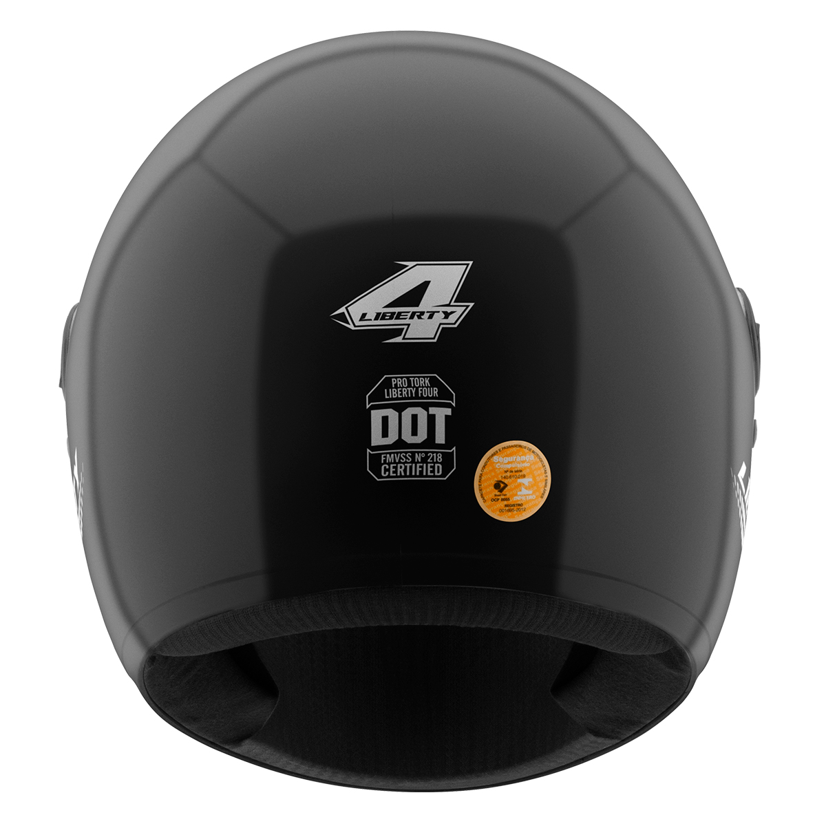 Capacete Preto Tamanho 60 ProTork Viseira Cristal Casco Em ABS E