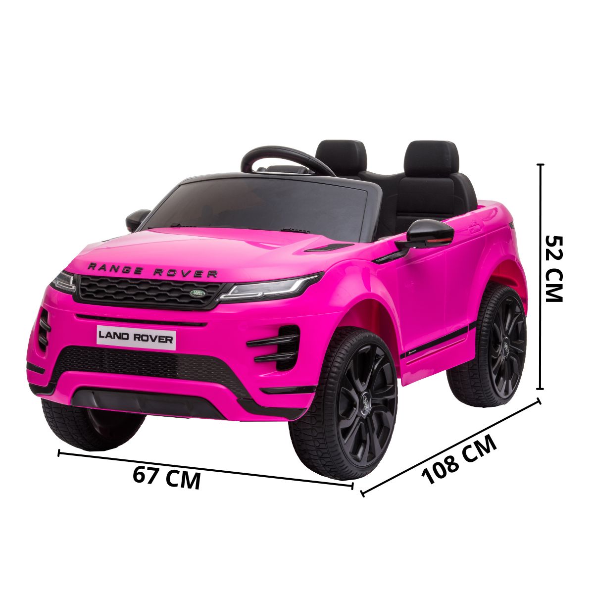 Carro Elétrico Infantil Menina Rosa Land Rover Evoque Controle Remoto ...